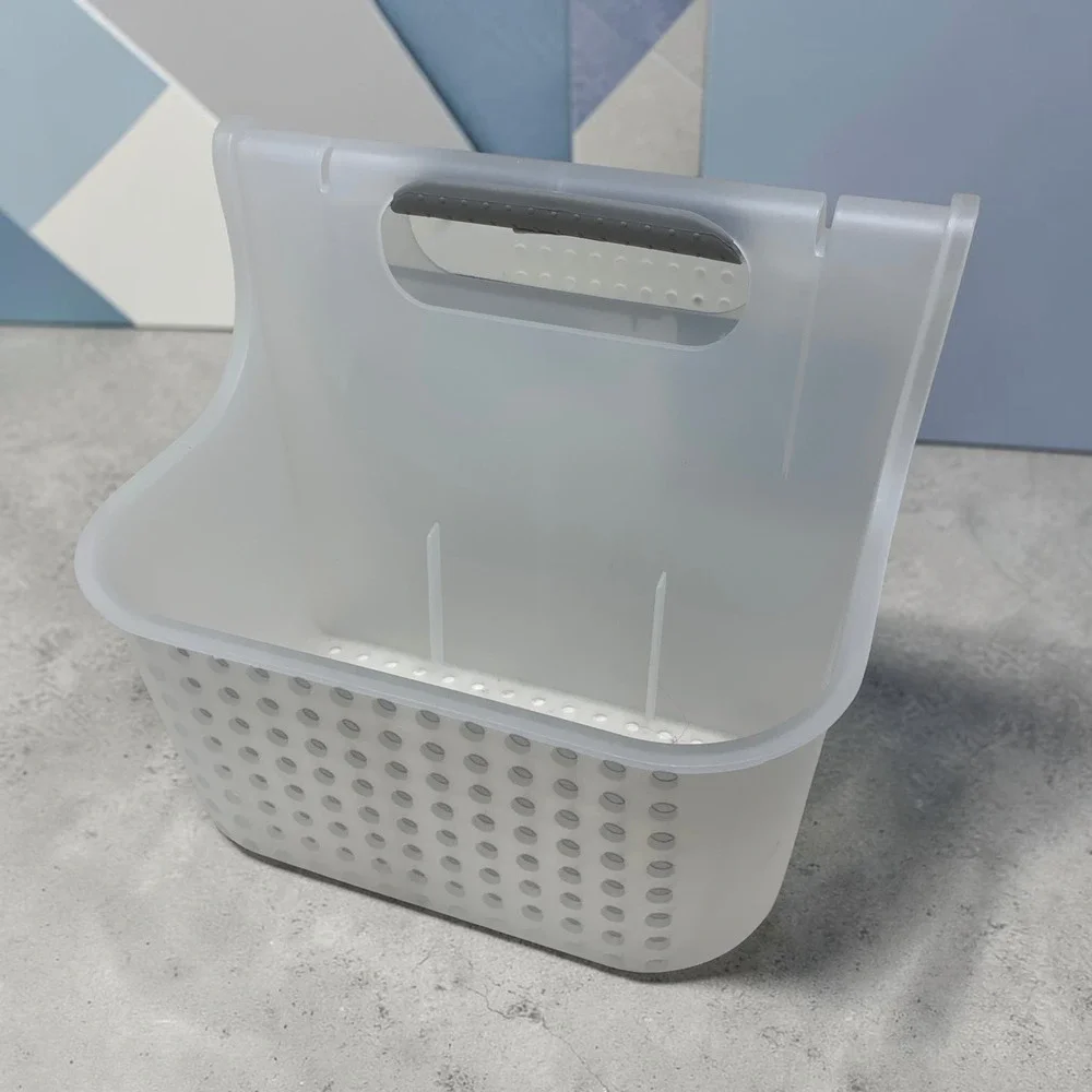NEW Madesmart Soft Grip Shower Tote Bathroom Caddy Organizer Frosted Clear NWT